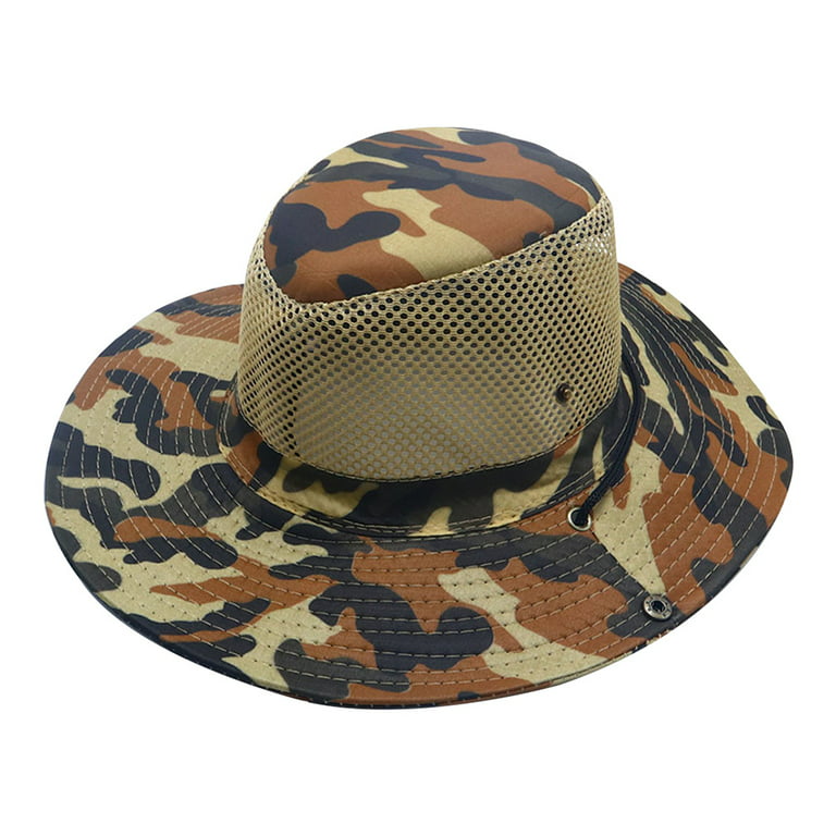Occkic Mesh Sun Hat for Men Golf Soaker Hats Summer Beach Safari Wide Brim  Breathable Fishing Cap Outdoor 