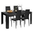thumbnail image 1 of Gymax 5pcs Dining Set Wood Table and 4 Fabric Chairs Home Kitchen Modern, 1 of 10