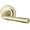 Lifetime Polished Brass, variant on Baldwin Reserve FDFEDTRR141 Full Dummy Handleset Federal Lever and Traditional Round Rose Bright Nickel Finish