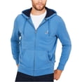 thumbnail image 1 of Nautica Mens Zip-Front Hooded Sweater, Blue, X-Small, 1 of 1