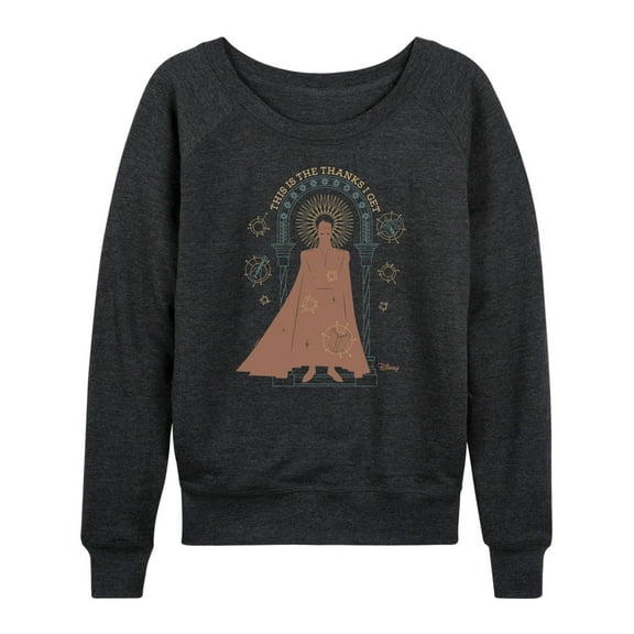 Disney Wish - This Is The Thanks I Get King - Women's Lightweight French Terry Long Sleeve Shirt