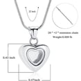 thumbnail image 2 of Mini Heart Glass Cremation Jewelry Urn Necklace for Ashes Glass Cremation Urn Jewelry Ashes Holder, 2 of 7