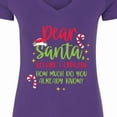 thumbnail image 4 of Inktastic Christmas Dear, Santa Before I Explain How Much Do You Know? Women's V-Neck T-Shirt, 4 of 5