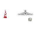 thumbnail image 1 of Figura abstracta de llama de resina, escultura moderna, artesanía para patio, oficina, estantería, pergamino, arte de pared de metal, decoración, plac, 1 of 8
