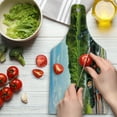 thumbnail image 3 of Hunting Cutting Board, Fishing Tackle on a Pontoon Lake in the Woods Trees and Greenery Freshwater Hobby, Tempered Glass Cutting and Serving Board, Wine Bottle Shape, Multicolor, by Ambesonne, 3 of 5
