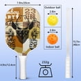 thumbnail image 3 of Pickleball Paddles Set Of 1, Fiberglass Surface, West & Cowboy Print, 1 Paddle, 2 Balls & Bag, 3 of 5