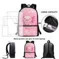 thumbnail image 6 of Uorisanigo Kids Pink Axolotl Backpack for School 5-12 Year, Lightweight Children School Bag Travel or Sports Bags, Fit Preschool Nursery Primary Schoolbag with Padded Straps, 6 of 6