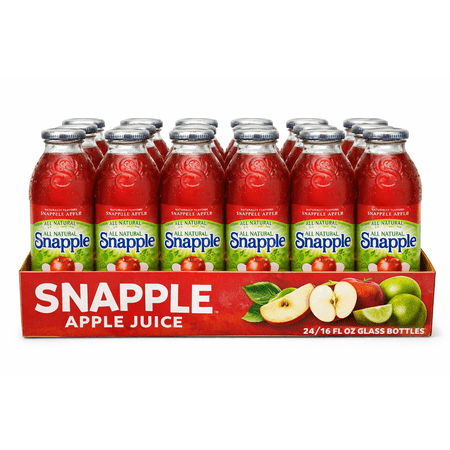Snapple Apple Juice Drink 16 oz Glass Bottles (24 Pack) All Natural Apple Flavor Beverage Snapple Apple Juice Drink 16 oz Glass Bottles (24 Pack) All Natural Apple Flavor Beverage