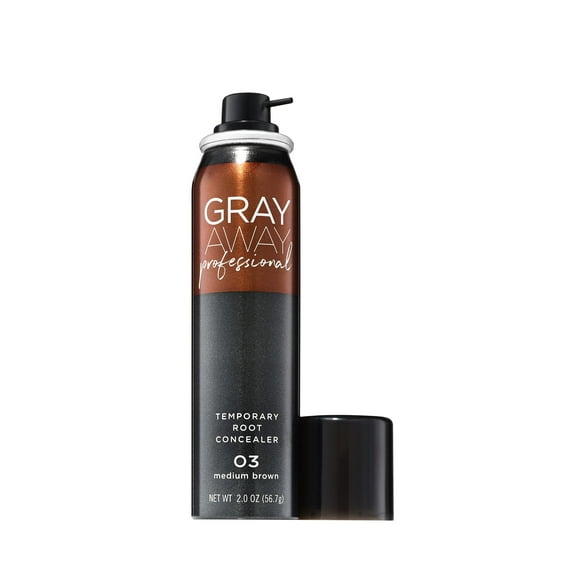 Gray Away Vaporisateur Retoucheur de Racines Temporaire Professionnel, Brun Moyen 2 oz