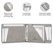 Donbolso 4-inch Slim Leather Bifold Wallet for Men – Minimalist design with money clip, card slots, and RFID protection. Genuine leather, stylish and compact, perfect for front pocket carry