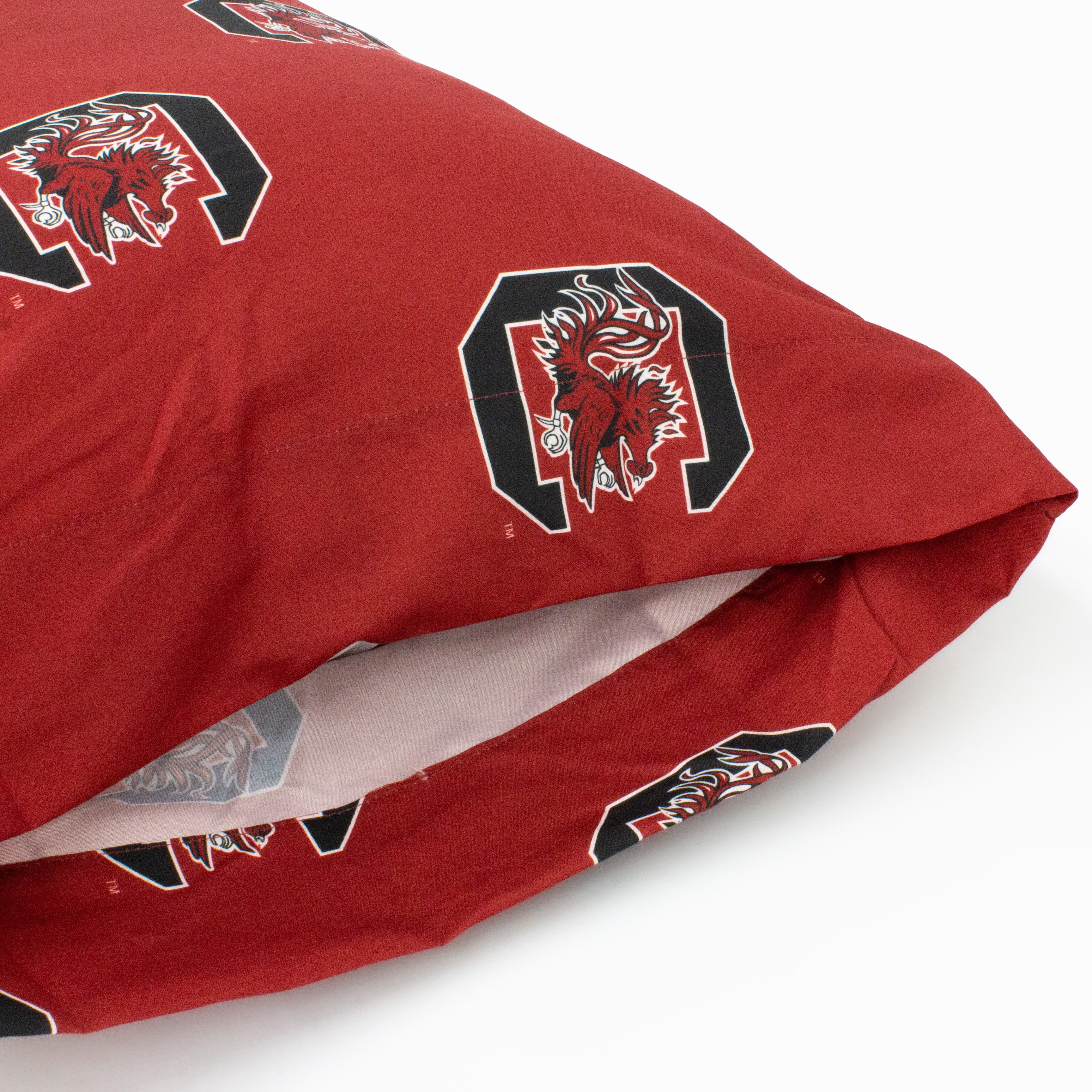 South Carolina Gamecocks Pillowcase Pair, Standard, 20" x 30" (2 Standard Pillowcases)
