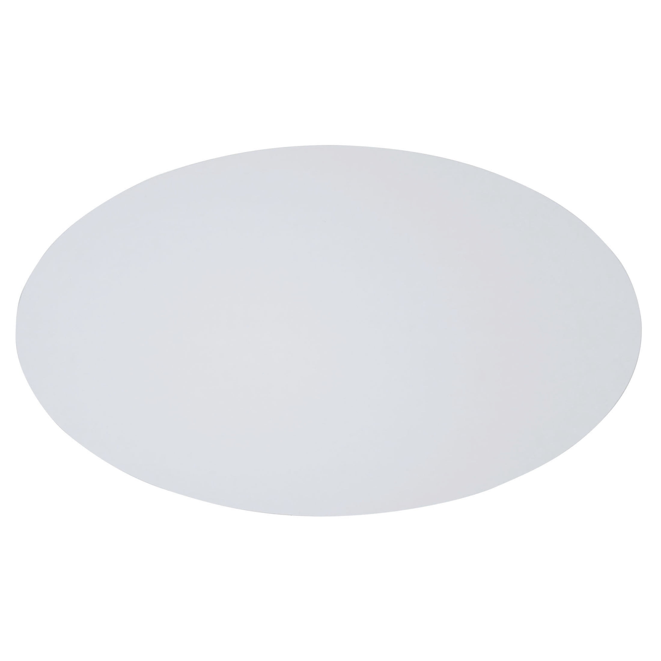 Household Essentials Oval Coffee Table with Lower Storage Shelf, Scandanavian White