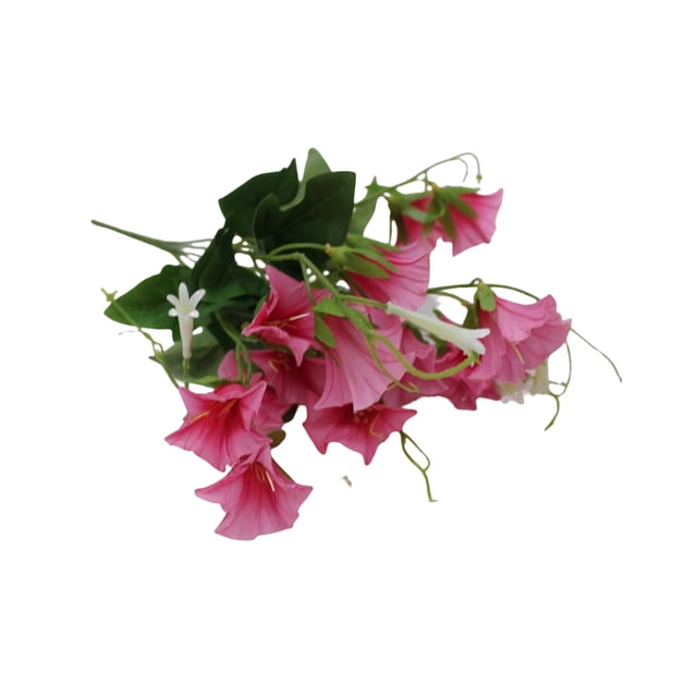 Advancent Flor falsa Plantas de plástico Colgante de pared Artesanía Decoraciones al aire libre Morning Glory Flores artificiales Tamaño compacto Flores artificiales Rosa roja Advancent HA070581-04