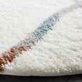 thumbnail image 3 of SAFAVIEH Berber Phyliss Abstract Polyester Shag Area Rug, Ivory/Multi, 7' x 7' Round, 3 of 8