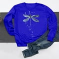 thumbnail image 5 of jjayotai Long Sleeve Tops for Women 2024, Casual Fall Crew Neck Sweatshirts Cute Dragonfly Print Loose Fit Fashion Shirts, 5 of 8
