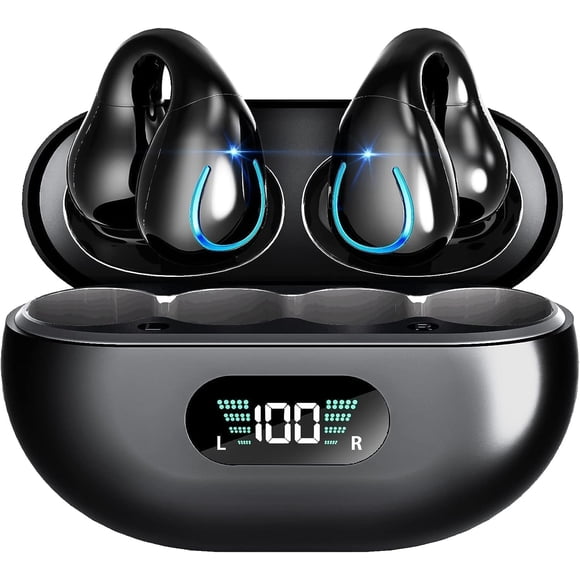 Auriculares inalámbricos EUQQ Bluetooth con micrófono, 30 horas de reproducción