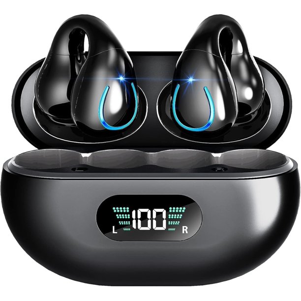 Auriculares inalámbricos EUQQ Bluetooth con micrófono, 30 horas de reproducción
