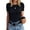 Black, variant on VICHVVY Womens Round Neck Short Sleeve Shirts Ribbed Casual Slim Fitted Tops Blouses