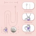 thumbnail image 3 of Women's June Birthstone Heart Necklace Love for Mom Pendant Birthday Mothers Day Christmas Holiday Gift, 3 of 6