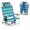 light blue, variant on YESGAIN 5-Position Reclining Folding Beach Chair, Backpack Carry Straps, Headrest, Cup Holder, Storage Pouch, Max 350lb Capacity for Beach, Pool, Patio.