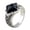 Silver Dark Blue, variant on Men's Stainless Steel Vintage Gothic Punk Blue Stone Stone Rings Thumb Pinky Ring Silver Plated White Size 8