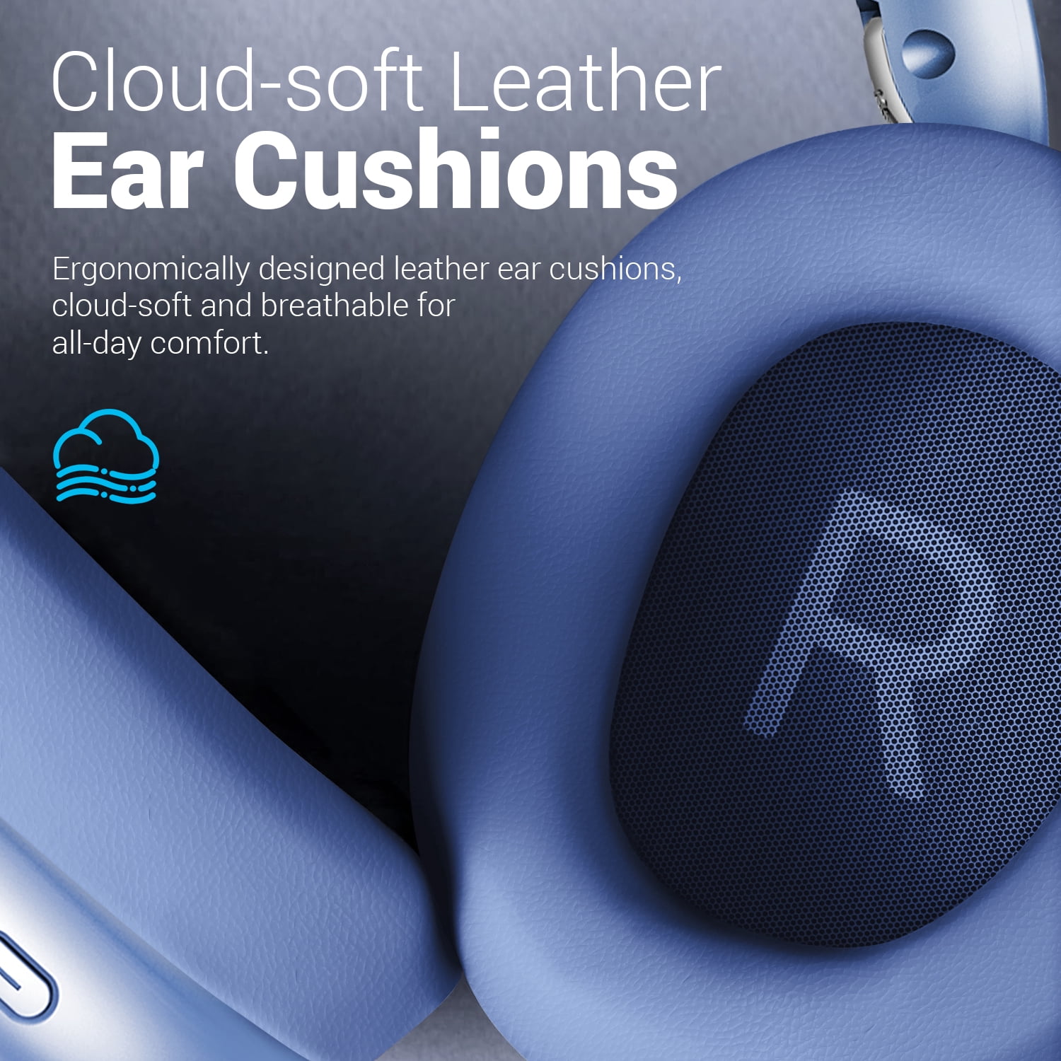 Mahipey Y01 Wireless Over-Ear Headphones with Active Noise Cancelling,Hi-Res Audio,48H Playtime,Foldable Design Bluetooth Headphones for iPhone/Samsung/Android/PC(Blue)