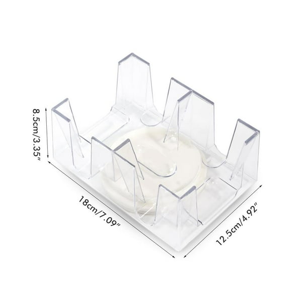 Bandeja giratoria para 2 o 6 mazos de cartas, práctico soporte para naipes, organizador transparente para juegos de cartas