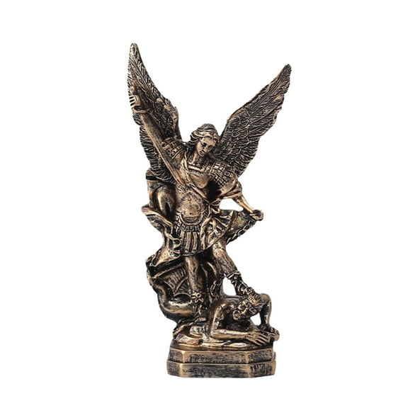 5.12''/13cm Archangel Miguel Sculpture ,Protectors Archangel Statue Spiritual Decors and Gift for Christian