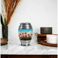thumbnail image 5 of JAGASY Red Rose Small Urn for Ashes for Women - Sky Blue Urn for Human Ashes Keepsake - Mini Flowers Cremation Urns for Mom & Dad - Red Roses Funeral Urns for Father - (3 Inch), 5 of 7