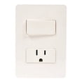 thumbnail image 1 of apagador sencillo y contacto con placa de pared incluida blanco, 1 of 1