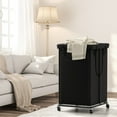 thumbnail image 3 of YKDIRECT 150L Large Laundry Hampers, Oxford Fabric Laundry Basket, Metal Frame and Removable Bag Design with Wheels, Suitable for Bedroom, Bathroom, Dorm Room, Laundry Room -Black, 3 of 8