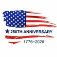 thumbnail image 4 of BSJJY 1PCS USA 250th Anniversary Car Decal, Patriotic Vinyl Bumper Sticker, Waterproof 250 Years Independence Decoration for Car Window (D), 4 of 7