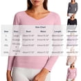 thumbnail image 3 of Miqool Womens Long Sleeve Thermal Shirts Casual V Neck Soft Stretchy Breathable Lightweight Base Layer Underwear Top, 3 of 6