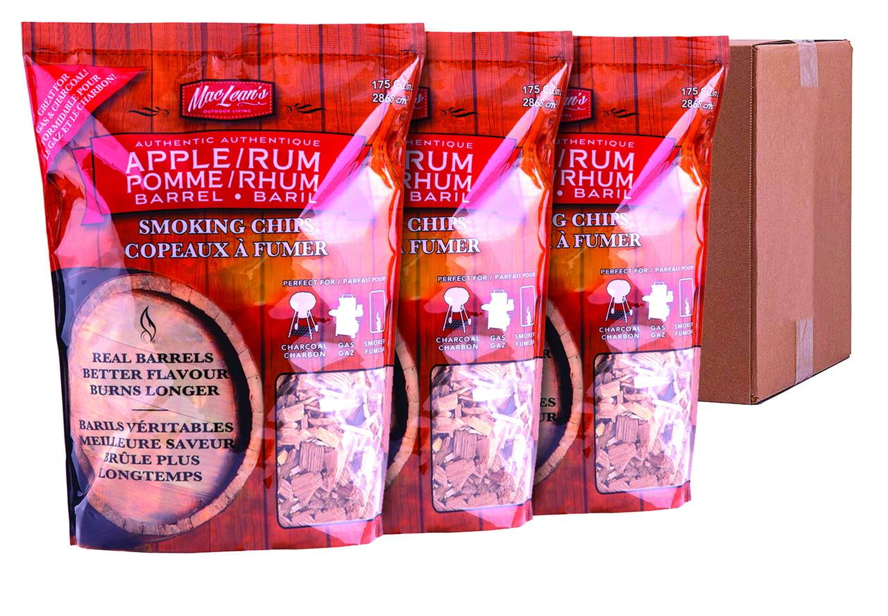 Apple/Rum BBQ Smoking Chips 3pack bundle