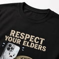thumbnail image 4 of Respect Your Elders Graphic Tee - Funny Tech Evolution Phone Humor Unisex Cotton T-Shirt, Short Sleeve, 4 of 9