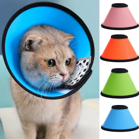Pet Enjoy Cat Cone Adjustable Pet Recovery Collar,Pet Cone Collar Protective Collar for After Surgery Anti-Bite Lick Wound Healing Safety Practical E-Collar for Cats Puppy Rabbit