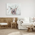 thumbnail image 2 of Stupell Industries Rustic Country Longhorn Cattle Flecked Flower Blossoms Canvas Wall Art, 48 x 36, Design by Mackenzie Kissell, 2 of 5