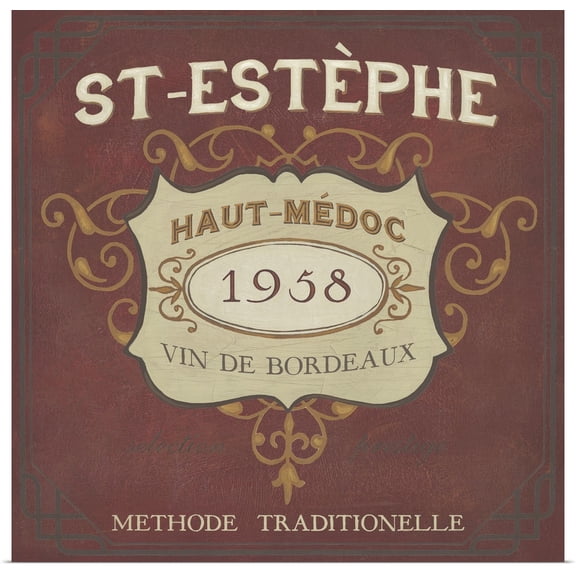 Great BIG Canvas | "Vintage Wine Labels IV" Art Print - 16x16