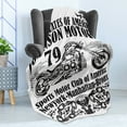 thumbnail image 4 of Manly Soft Flannel Fleece Throw Blanket, USA Johnson Motorsports Club in New York Historic Past Sketch Monochrome Artwork, Cozy Plush for Indoor and Outdoor Use, 50" x 70", Black White, by Ambesonne, 4 of 5