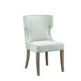 thumbnail image 3 of Upholstered Wingback Dining Chair - Light Sage Green, Solid Wood Legs, 23" Wide, Polyester Fabric, Kitchen &amp; Dining, Elegant Design, 3 of 8
