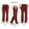 thumbnail image 6 of YUSHOW 2 Pack Mens Flannel Pajamas Pants Cotton Buffalo Plaid Pjs Bottoms Soft Warm with Button Fly Male Size M, 6 of 7