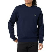 Lacoste Men's Organic Brushed Cotton Sweatshirt 4 / Medium Navy Blue Crewneck