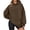 oversized hooded pullover - Coffee, variant on uvwlwu Womens Cargo Sleeve Pocket Oversized Hoodie Long Sleeve Kangaroo Pocket Soft Street Cargo Fall Winter Casual Pullover Sweatshirt,L