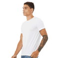 thumbnail image 5 of Bella Canvas Men's Jersey T-Shirt, CVC Short Sleeve Crewneck White Blank Tee, S, 5 of 5