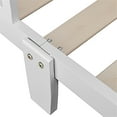 thumbnail image 5 of Resenkos Full Size Bed Frame, Platform Frame with Headboard, Wood Slat Support No Box Spring Needed, White, 5 of 9
