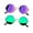 02-Silver Frame/Mirrored Green+Gold Frame/Mirrored Purple, variant on Joopin UV Protection Lightweight Unisex Round Hippie Sunglasses, Black