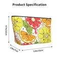 thumbnail image 5 of ZNDUO Travel Makeup Bag for Women Cartoon Fruit Lemon Doodle Toiletry Bag, Multifunctional Storage Bag Cosmetic Bag Make Up Organizer, 5 of 7