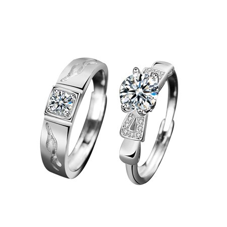 Whudwhu Moissanite Emerald Engagement Rings for Women, Size 7