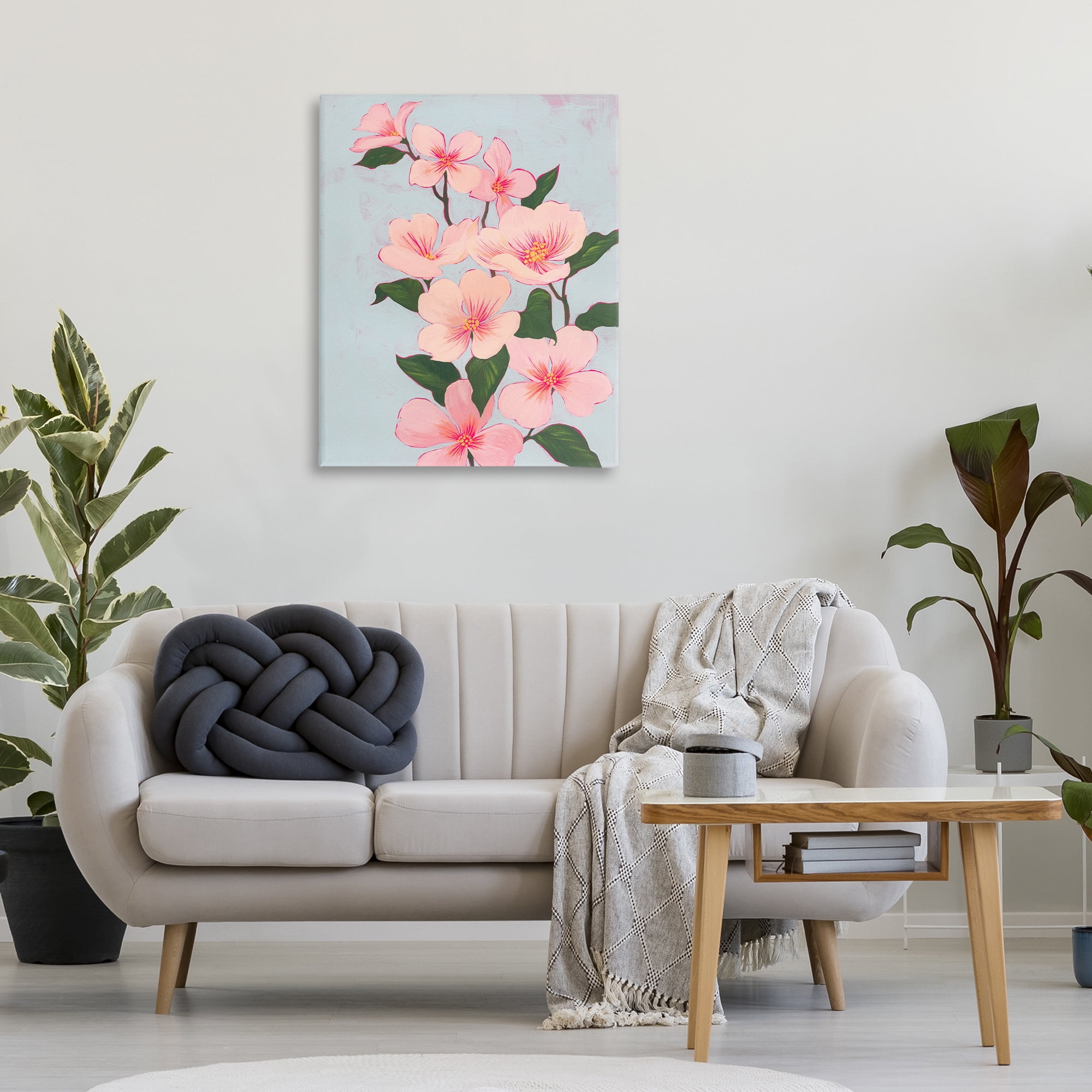Stupell Industries Cherry Blossoms Vine Botanical & Floral Painting Gallery Wrapped Canvas Art Print Wall Art, 30 x 40