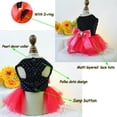 thumbnail image 3 of Fancy Dog Dresses with Leash Ring, Embroidered Dog Wedding Dress, Bow Puppy Clothes for Small pet Girl Multi-Layer Lace Tutu Cat Outfit for Kitten Chihuahua Yorkie,Medium, 3 of 5